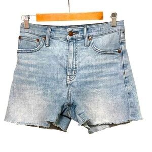 Madewell Blue High Rise Denim Short Jorts Style MD737
